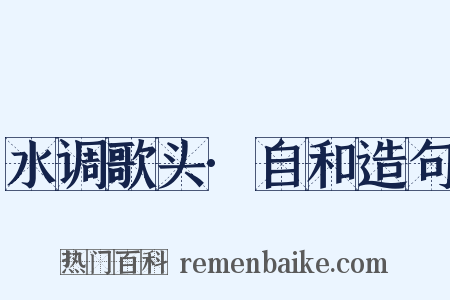 水调歌头·自和造句是什么意思的图片
